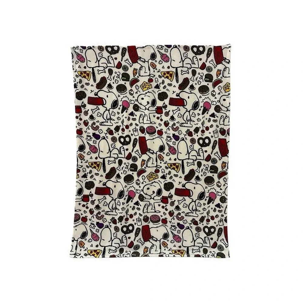 Peanuts Snoopy Snacks Soft Throw Blanket 46x60 Food Snack Print 2025 New